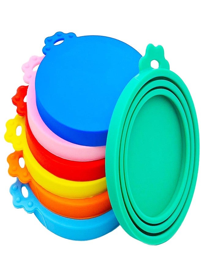MYYZMY 7 Pcs Pet Can Covers, Food Can Lids, Universal BPA Free Silicone Can Lids Covers - Image 1